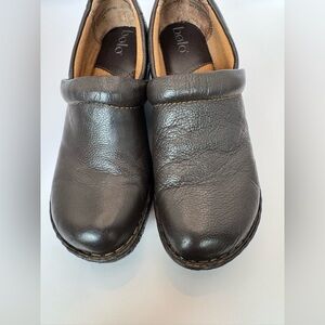 Bolo Womens Brown Leather Slip On Clog Mules Shoes Size 10 M